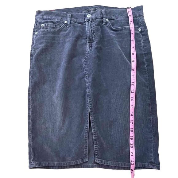 7 for all mankind ~ 5 pocket Grey Corduroy Skirt ~ size 31 - Picture 6 of 10